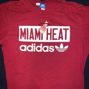 Y2K Adidas x Miami Heats basketball Tee